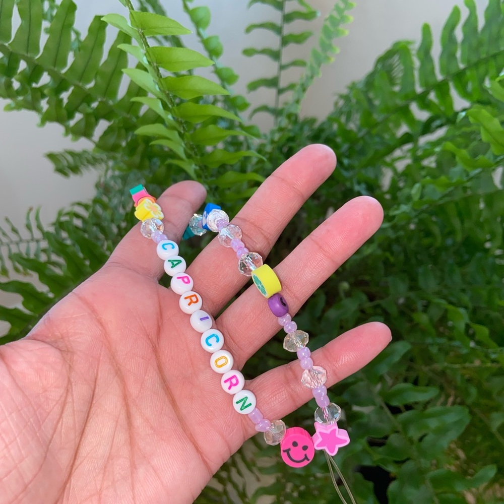 Handmade Y2K Zodiac Inspired Trendy Beaded Phone Case Lanyard Wrist Strap